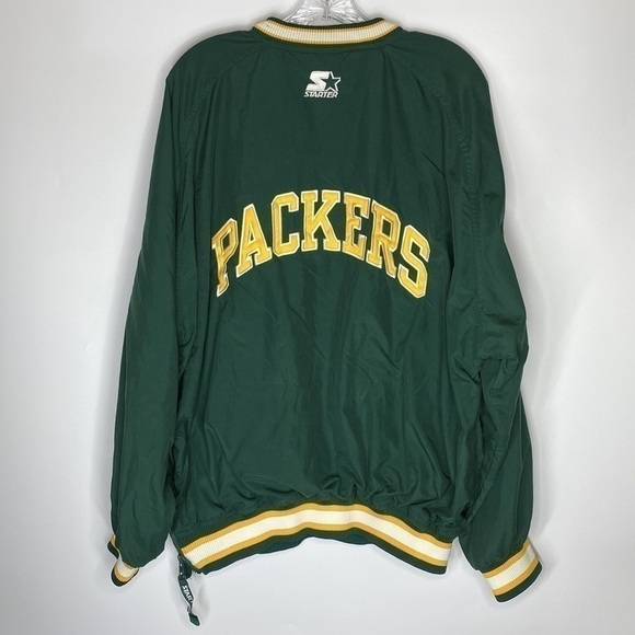 Vintage Pro Line Starter Green Bay Packers Pullover Windbreaker Jacket Large 90s - Picture 1 of 9